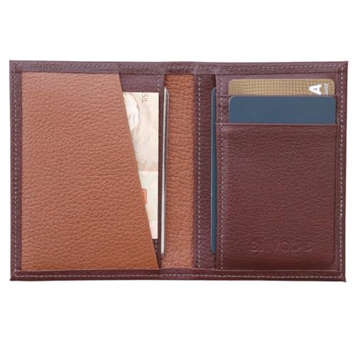 Carteira Feminina Slim Porta Cartões Couro Legítimo (Havana)