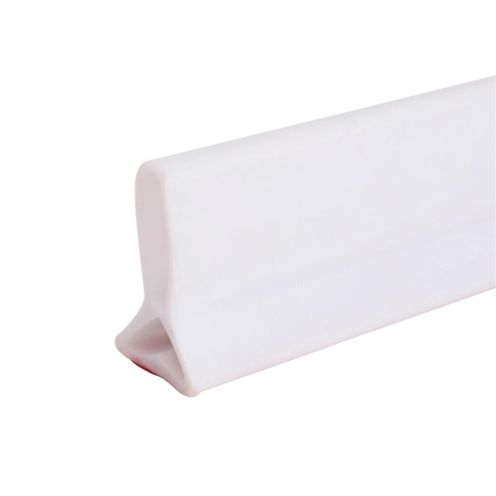 HUDFVIOI Wet Room Floor Barrier Self-Adhesive Shower Water Barrier Silicone Bathroom Stopper Blocker Dam Non-Slip Dry Wet Separation for Bathroom(White,100CM)