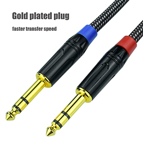 Cable de audio balanceado 1/4 TRS a TRS, 10 pies, pack 2 miniatura 4