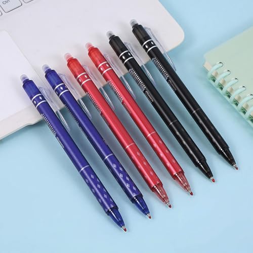 Bolígrafos de Tinta Gel Borrables 6 Piezas 0.5mm Negro miniatura 7