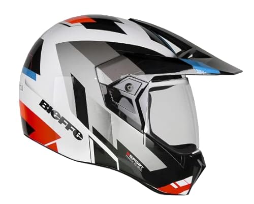 CAPACETE ENDURO MOTO BIEFFE 3 SPORT REACT BRANCO/VM 58