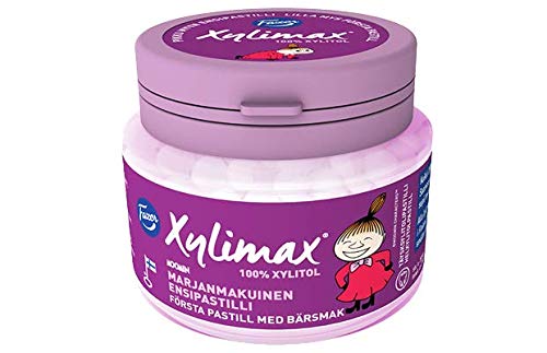FazerXylimax Moomin Pikku My Full xylitol Pastilles 4 Jars of 85g