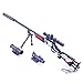 BYWL Rifle de francotirador M24 de metal de 1/4 6 piezas de pistola de aleación de arma, modelo de figura de arte, juguete de utilería de decoración de manualidades, llavero de regalo para niños