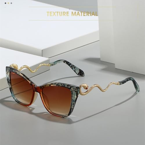 Vintage Cat Eye Sunglasses Women for Men Punk Popular Luxury Sexy Ladies Metal Uv4002