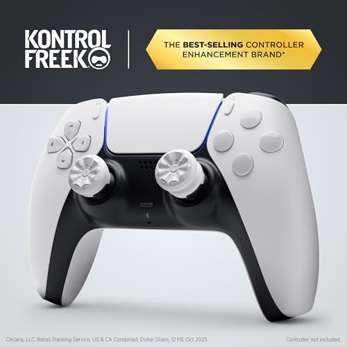 KontrolFreek FPS Freek Galaxy White for PlayStation 4 (PS4) and PlayStation 5 (PS5) | Performance Thumbsticks | 1 High-Rise, 1 Mid-Rise | White - Image 3