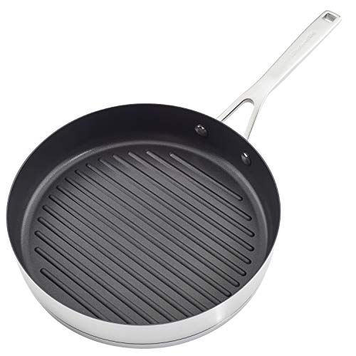Kitchenaid 71012 3-Ply Base Brushed Stainless Steel Nonstick Round Grill Pan/Griddle thumb #6