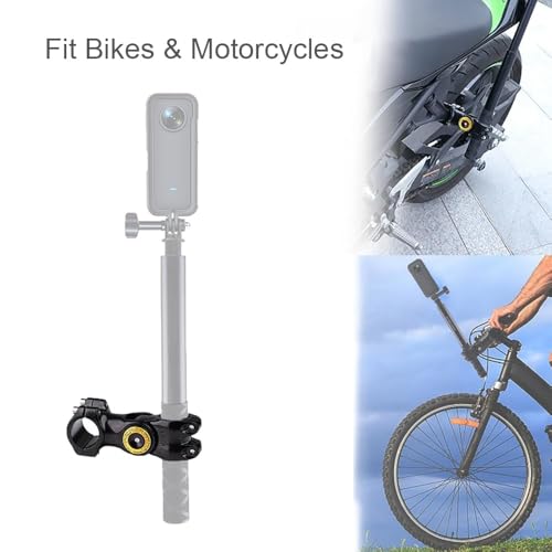 Image of Motorcycle Monopod Bracket Handlebar Mount for Bikes and Bicycles, Multi Angle Adjustable Holder for Insta 360 X5 X4 X3 X2 Go Pro and DJI osmo Action Cameras Accessories (Handlebar Bracket)