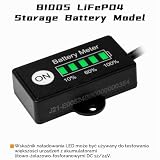 Jayron Wskaźnik akumulatora Mini LED DC 12/24V Wskaźniki Poziomu Naładowania Akumulatora do Wózka Golfowego,Wózków Widłowych i Sprzętu Zasilanego Bateryjnie(bateria do przechowywania LiFePO4)