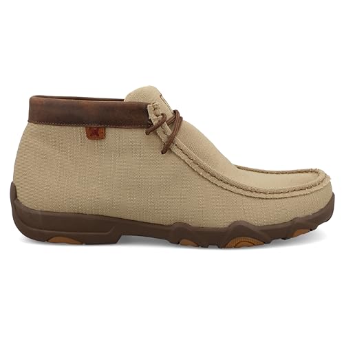 Image of Twisted X Men's Chukka UltraLite X Driving Moc Shoe, Moc Toe, Khaki & Brown, 8.5 M