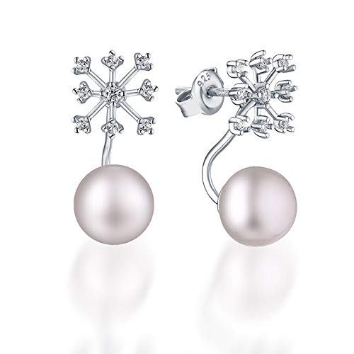 Boucles d'oreilles S925 en perles de culture d'eau douce naturelle joaillerie