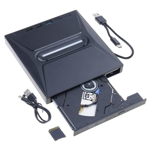 Graveur de disque haute vitesse externe USB C et hub 7 ports pour sauvegarder vos données de PC