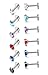 Jstyle 12 Pcs a Set 316L Stainless Steel 16G 2-4mm CZ Nose Piercing Labret Monroe Lip Rings Helix Tragus Cartilage Ear Piercings Studs 6mm Bar Length 4mm