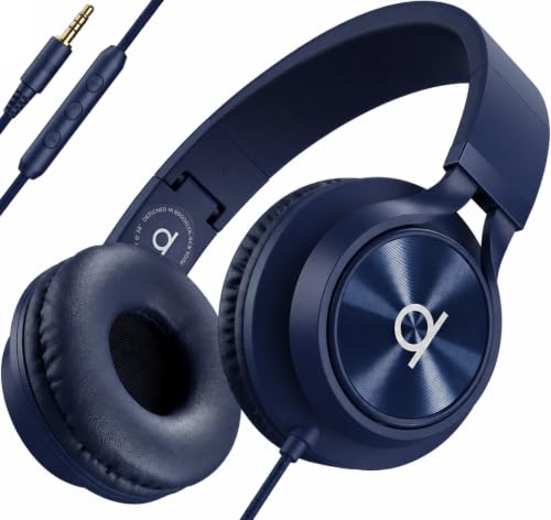 Image of ARTIX CL750 Adults & Kids Headphones with Cord, Microphone & Volume Control - Wired Headphones with Mic, Plug In Teens Corded Head phones Wire for Laptop, Computer, Chromebook, iPad & Tablet 3.5mm Aux