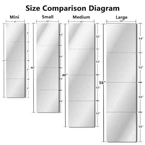 Quegau Kids Mirror Shatterproof Acrylic Mirror Full Length Mirror Tiles (About 10''X10''X 4Pcs),Adhesive Unbreakable Acrylic For Bedroom Long Mirror,Door thumb #2