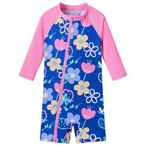 Image of UMELOK Baby Girl One Piece Swimsuit Infant Rash Guard Bathing Suit
