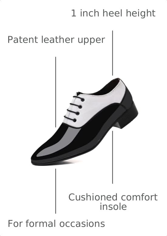 Image of Men's Vintage High Gloss Dress Shoes Patent Leather Oxford Business Suit Tuxedo Formal Shoes Prom Weddings