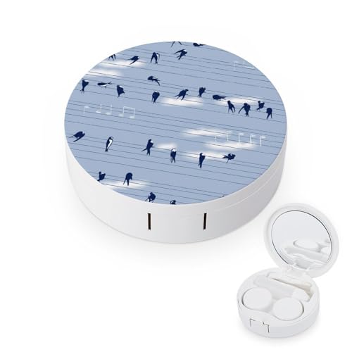fkgvwo Contact Lens Case Bird Contact Lens Box Travel Kit Portable for Travel & Home