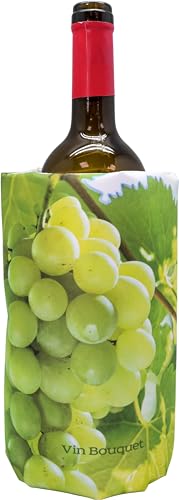 Vin Bouquet FIE 1198 Housse rafraîchissante Raisins Blancs Auto Ajustable Refroidir Bouteilles vin cava Champagne