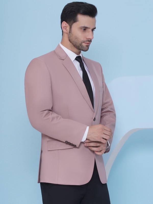 FAVOROSKI Tuxedo Formal Blazers for Men with 2 Pockets | Rayon Slim Fit Single Breasted Blazer | Semi Ethnic Wear Tuxedos | Solid Tuxedo Blazers in Shawl Collar | Blazer for Wedding, Festive, Formal