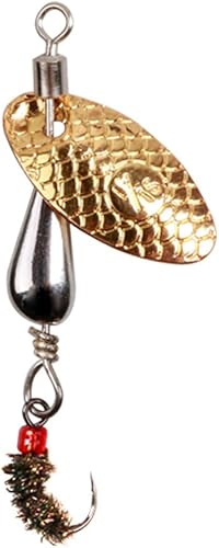 Miniatura 5 de Paquete de 5 señuelos de pesca Spinnerbait de metal duro anzuelos Crankbait anzuelos cuchara mosca trucha