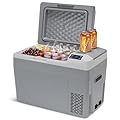 IDEALHOUSE Car Refrigerator, 32QT Electric Cooler with 12V DC for Car and RV, Car Fridge with 24V DC for Truck and Van, Portable Freezer with 110-240V AC for Home Use, -7.6? to 50?, Usable Battery…