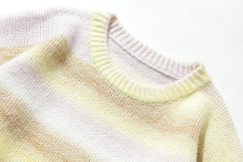 Men's Colorful Stripes Sweaters Long Sleeve Regular Fit Graphic Pullovers4