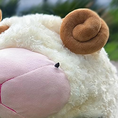 Funda casco de peluche universal con diseño de oveja cálida 2