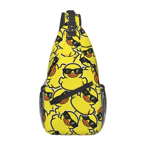 Image of Crossbody Bag Sling Bag Backpack Purse Chest Bags Shoulder Bag for Women Men Funny Ducks