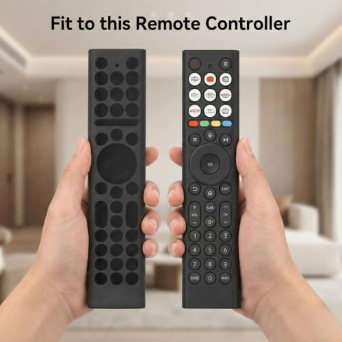 Image of Shopoflux Silicone TV Remote Cover Compatible with Hisense Smart TV Remote [Remote NOT Included] (Black)