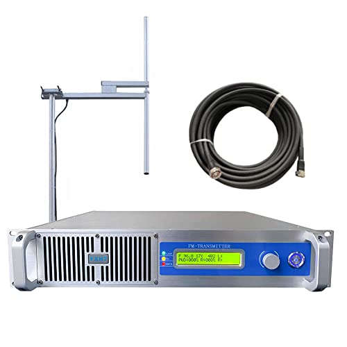 FM Broadcast Transmitter 1500W with 30M Cable and Antenna