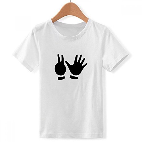 T-Shirt Blanc Motif Ras du Cou avec Graphisme Multicolore Geste Deux Cinq Ample