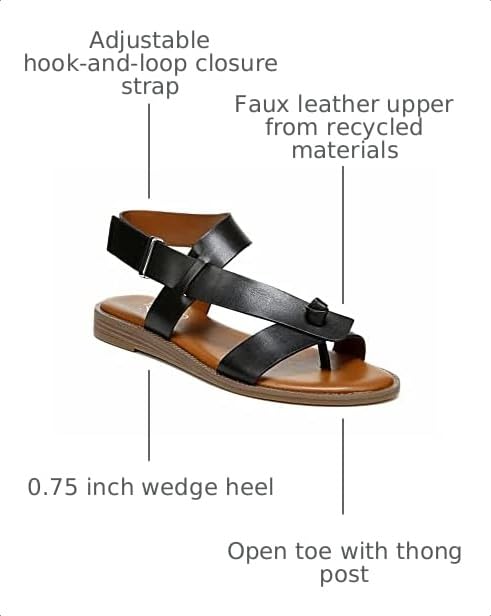 Image of Franco Sarto Womens Glenni Ankle Strap Flat Sandals