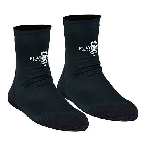 Playwell Chaussettes pour arts martiaux/MMA, Tatami Mat Grappling – Noir/noir (M)