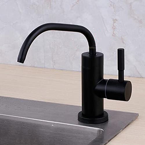 Grifo Cocina Osmosis 1 4 Acero Inoxidable Grifo Recto Orificio Simple Agua Fría Purificador De Agua Grifo-Negro Grifo Cocina Osmosis 1 4 Acero Inoxidable Grifo Recto Orificio Simple Agua Fría Purificador De Agua Grifo-Negro