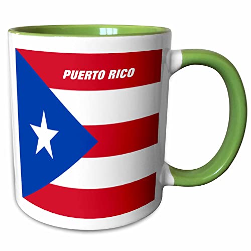 3dRose State Flag Of Puerto Rico 11oz Two-Tone Green Mug