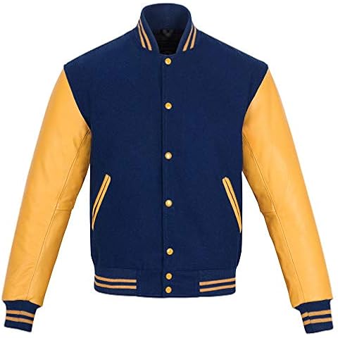 Sledwise Varsity Jacket Baseball Letterman Jacket– Wool and Leather Premium Quality Unisex Basketball Jacket Cover