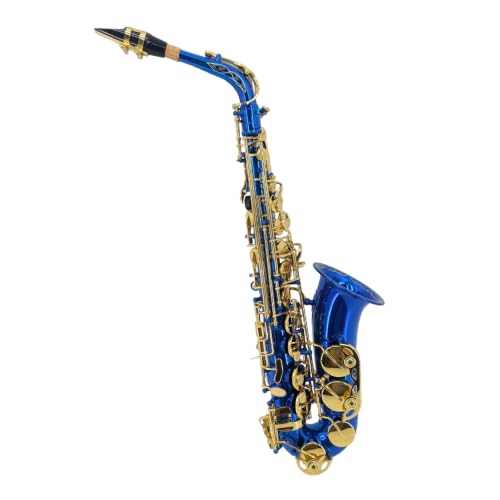 Image of Alto Saxophone, Blue Lacquer Finish, Standard Key Layout