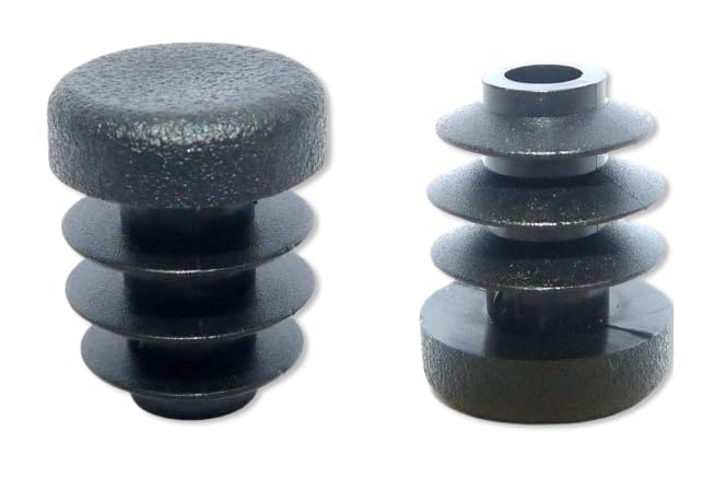 OGC (10 Pack) - 1/2 Inch OD Round Black for Plastic Plug by Cap Cover Tube Durable Chair Glide Insert Finishing Plugs