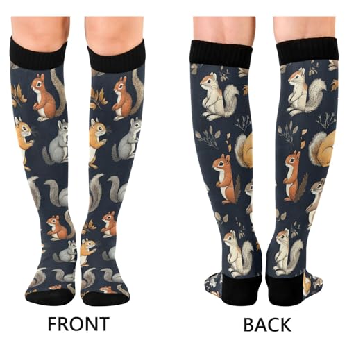 Image of Fisyme Socks for Women Men, Warm Comfort Athletic Crew Running Hiking Cycling Compression Socks