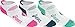 ASICS Women's Intensity Single Tab Socks (3-Pack), Medium, Pink Glow/Mosaic Blue