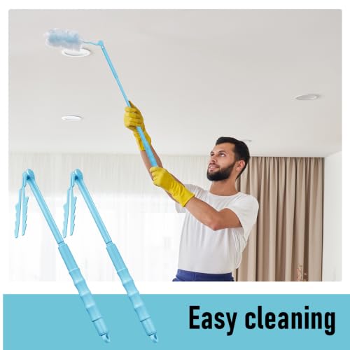 Image of Colingmill 8 Pack Replacement Duster Handles, 3 Ft Extendable, Sky Blue