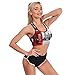 London Telephone Booth and Big Ben Women's Sports Bra Support Padded Yoga Bras for Workout Exercise L