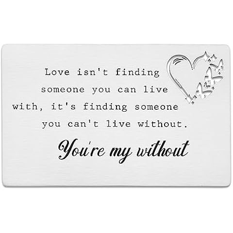 Wallet Card Love Note, Anniversary Card Gifts for Him, Gift for Boyfriend Hubby Couple, Husband Wallet Card from Wife, Valentines Birthday Christmas Gifts Romantic Gift for Him Husband Her S02 Cover