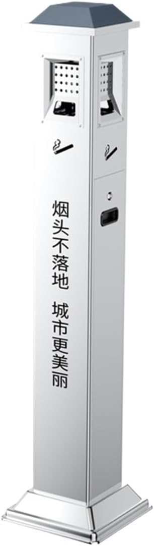 Standing Outdoor Vertical Stainless Steel Column Floor-Standing Tr Can Collection R