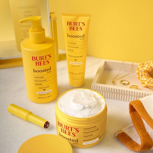 Burt's Bees Boosted Body Moisturizing Melt With a Ceramide, Niacinamide and Peptide Complex, Intense Skin Hydration, Cream-to-Oil Body Lotion Helps Support Skin Barrier, Tropical Scented, 4 oz. Tube - image 7