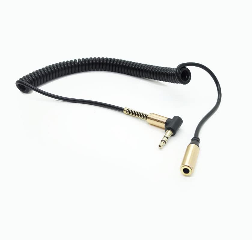 Cable Audio Espiral Jack 3.5mm 90° Ángulo miniatura 6