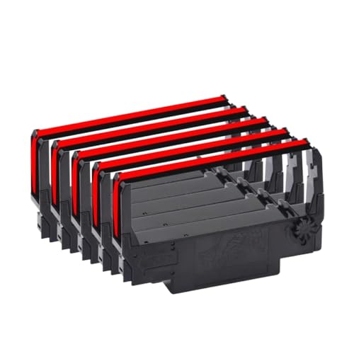 Ruban encreur noir et rouge pour TM220 et TM300 | Lot de 5