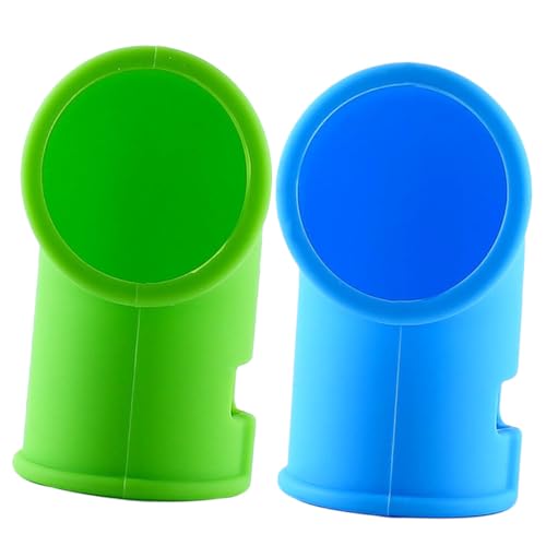 Tofficu 2 Piezas Desviador de Vapor para Olla Presión Accesorio de Silicona para Liberación Segura de Vapor Verde y Azul