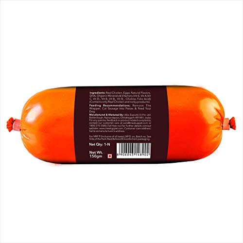 Image of Meat Up Chicken and Milk Puppy Dry Dog Food, 3kg (Buy 1 Get 1 Free) & Meat Up Real Chicken Sausage (Pack of 2), 150gm per Sausage (Buy 1 Get 1 Free)