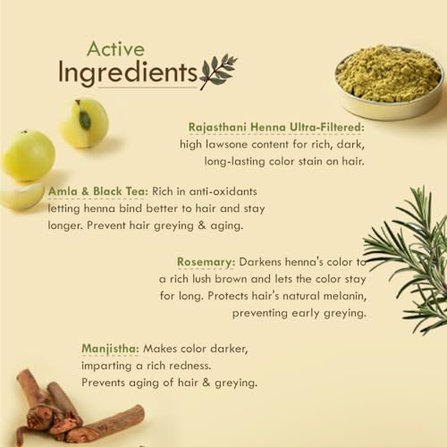 Nat Habit - Fresh Ready To Apply Root Touch Up Henna Paste, Pre-Soaked in Black Tea and Herbs,100% Natural Rajasthani Henna, Imparts Rich Brown Shade (Pack of 2 x 60g) - Image 4